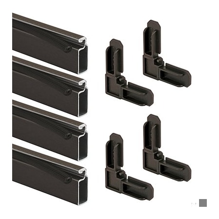 Prime-Line Aluminum Screen Frame Kit, 5/16 inch x 3/4 inch x 48 inch, Gray, Set of 1 PL 7807